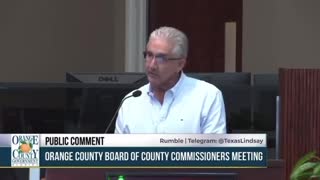 Dr. Kevin Stillwagon speaks out at orange county board