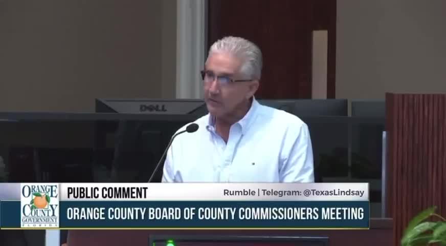 Dr. Kevin Stillwagon speaks out at orange county board