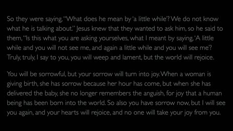 The Gospel of John - Chapter 16