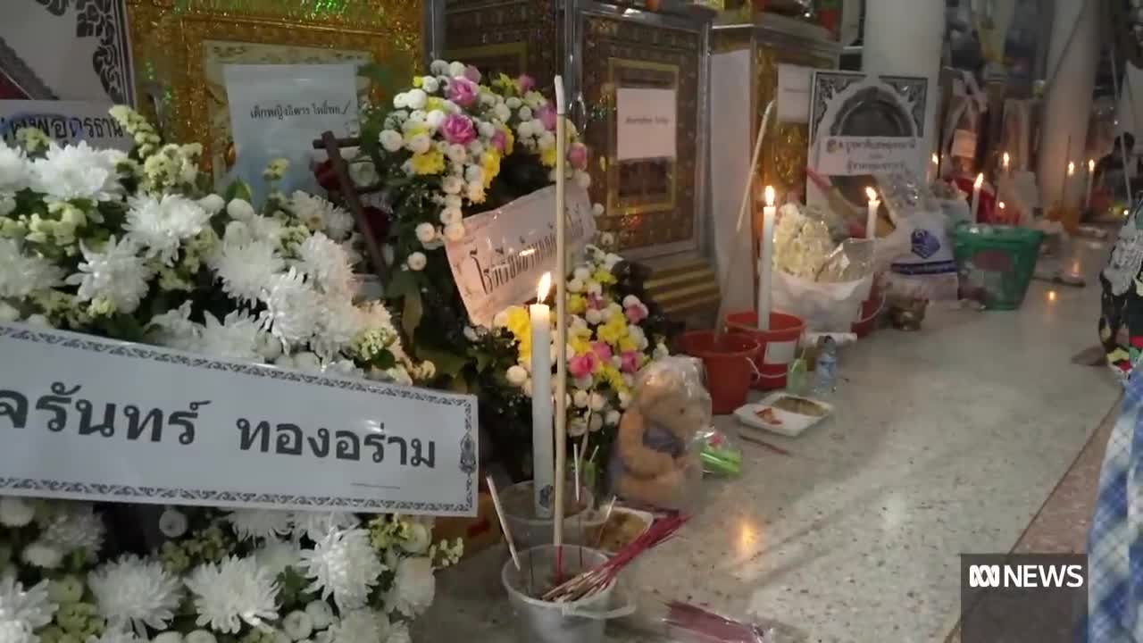 Thailand's king and PM meet with massacre victims' families | ABC News