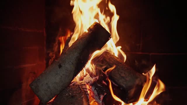 Relaxing Fireplace Sounds - Burning Fireplace & Crackling Fire Sounds