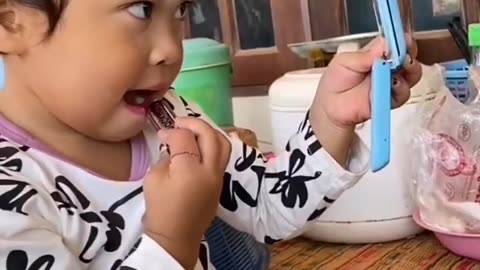 Funny little boy 😅