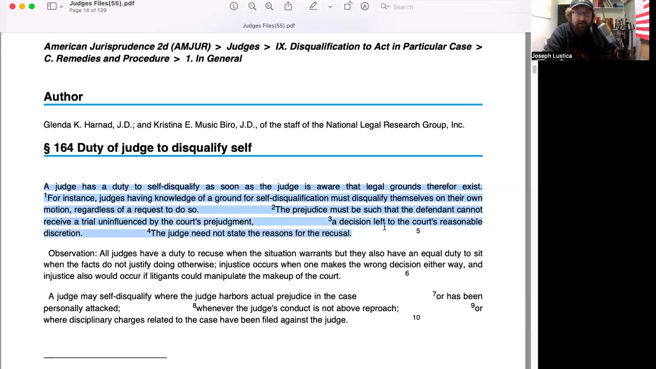 Right to disqualify a judge