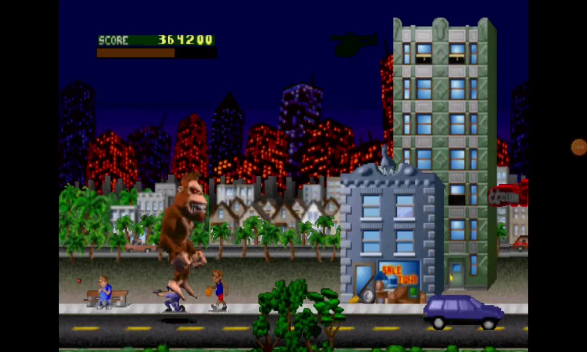 Destruction of the city by ape!