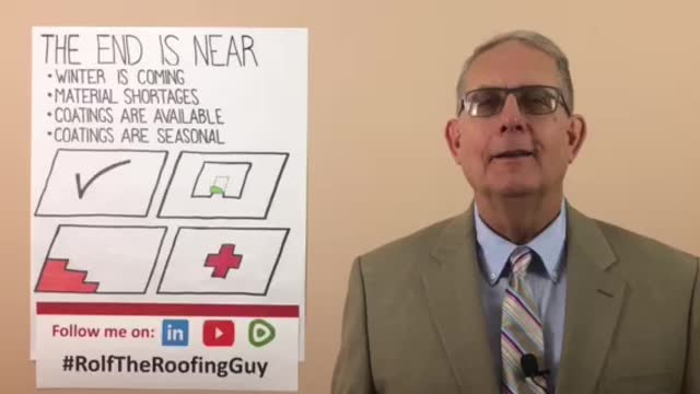 The end is near. At least the end of the construction season is. With #rolftheroofingguy