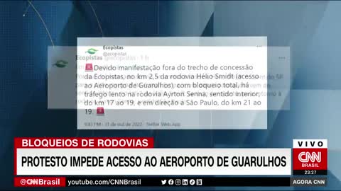 Protesto impede acesso ao aeroporto de Guarulhos, em SP | AGORA CNN