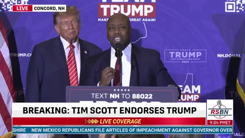 Tim Scott endorses Trump for president
