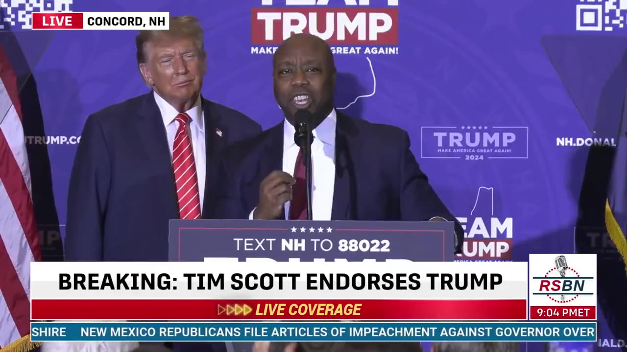 Tim Scott endorses Trump for president