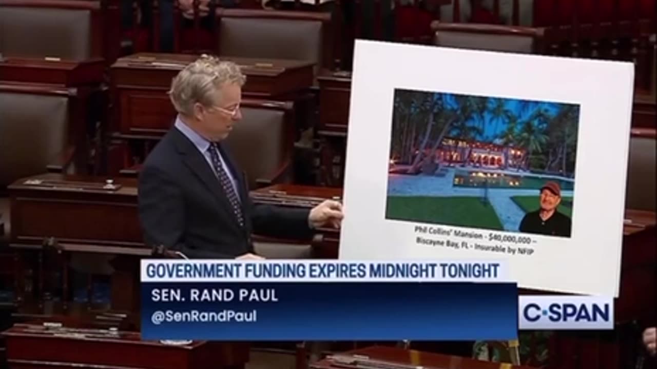 SENATOR RAND PAUL..ULTRA RICH HOLLYWOOD MEMBERS CAN GET GOVERNMENT INSURANCE