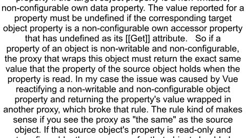 39get39 on proxy property 39items39 is a readonly and nonconfigurable data property on the proxy ta