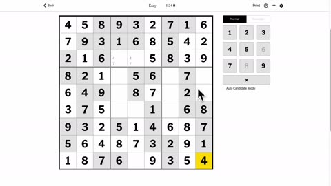 Sudoku 2023-05-25 easy