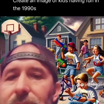 Asking A.I. to create images of children having fun in different years...