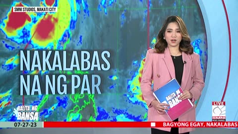 Bagyong Egay, nakalabas na ng teritoryo ng bansa; panibagong LPA, patuloy na binabantayan ng PAGASA