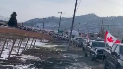 Trucker Convoy between Washington State US and British Columbia