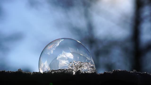 Beautiful pure crystal be on the bubbles