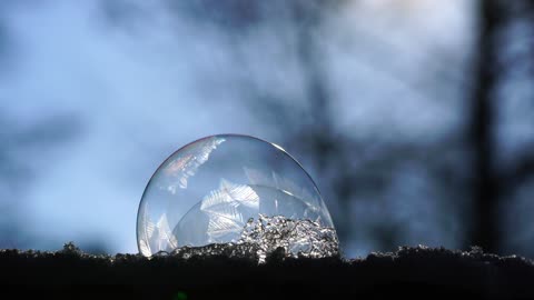 Beautiful pure crystal be on the bubbles