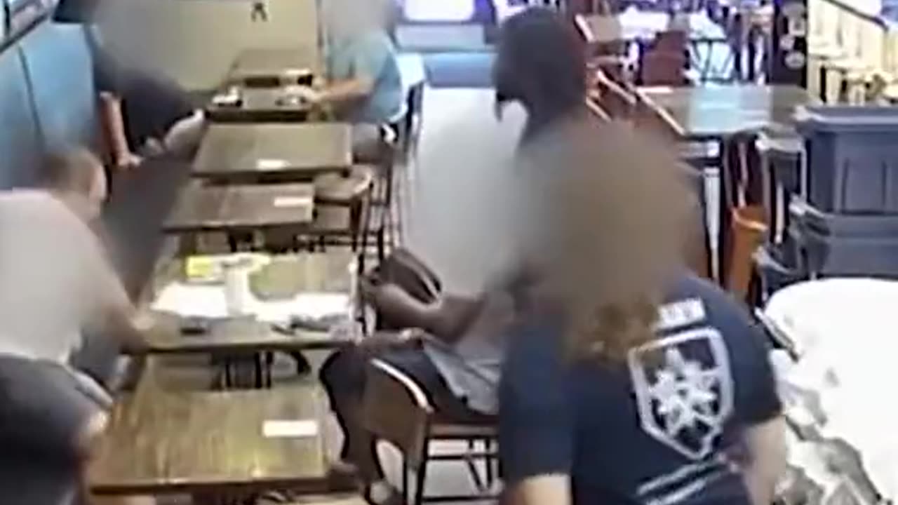 Hatefull racial crime, black man pulls out a gun and atacks white pub owner in front of his son