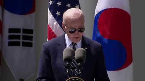 Biden Reading: "I also firmed our shared commitment. We together shared our firm shared commitment."