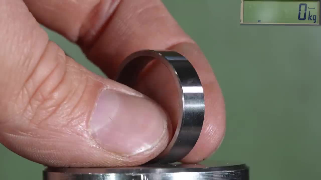 How Strong Is Tungsten Ring? Hydraulic Press Test!19