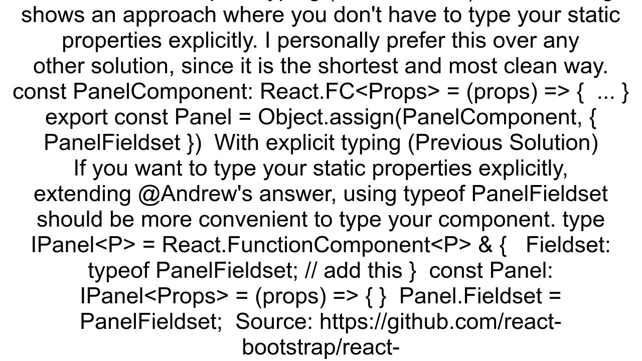 React functional component static property