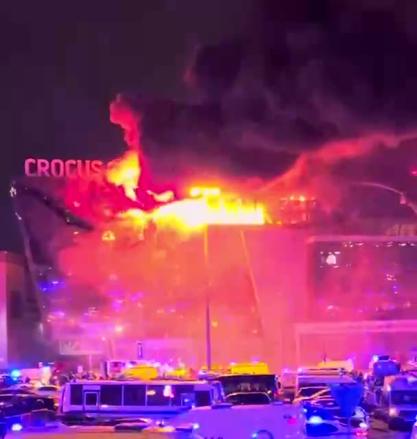 Roof on fire and started to collapse