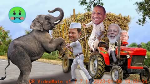 मोदी जी के गन्ने खा गया हाथी योगी जी ने बुलाई पुलिस Elephant comedy video funny video(1)