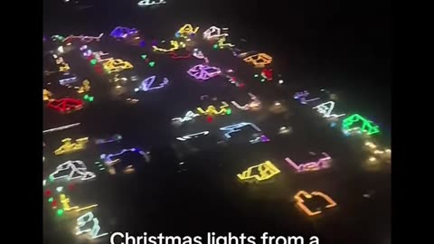 🎄 A view of Christmas lights from a plane