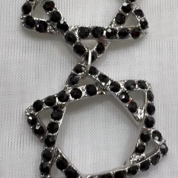 Handmade Unique 4.5” Post Earrings with Crystals. Drop Earrings. Gift. Party