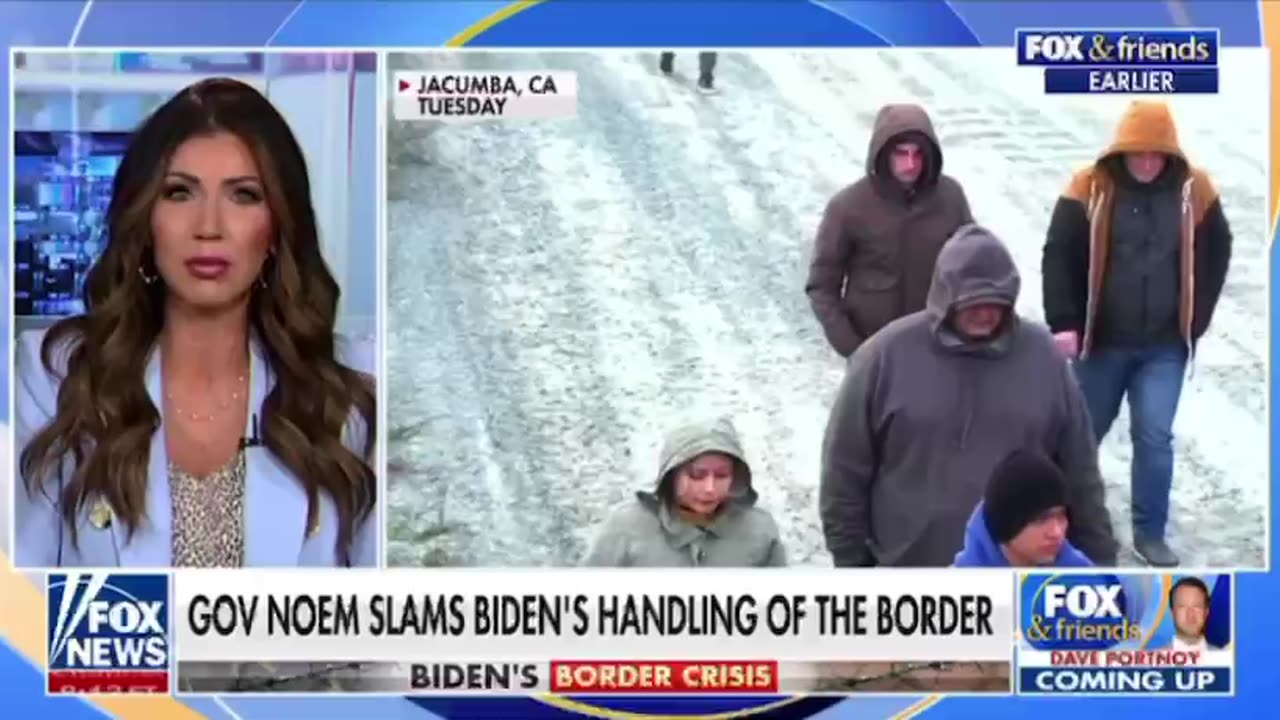 Gov Noem SLAMS Biden’s handling of the BORDER