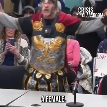New Hampshire dad dresses as Julius Caesar at school board meeting to protest teacher's gender-fluid attire, accuses district of 'facilitating gender confusion.'