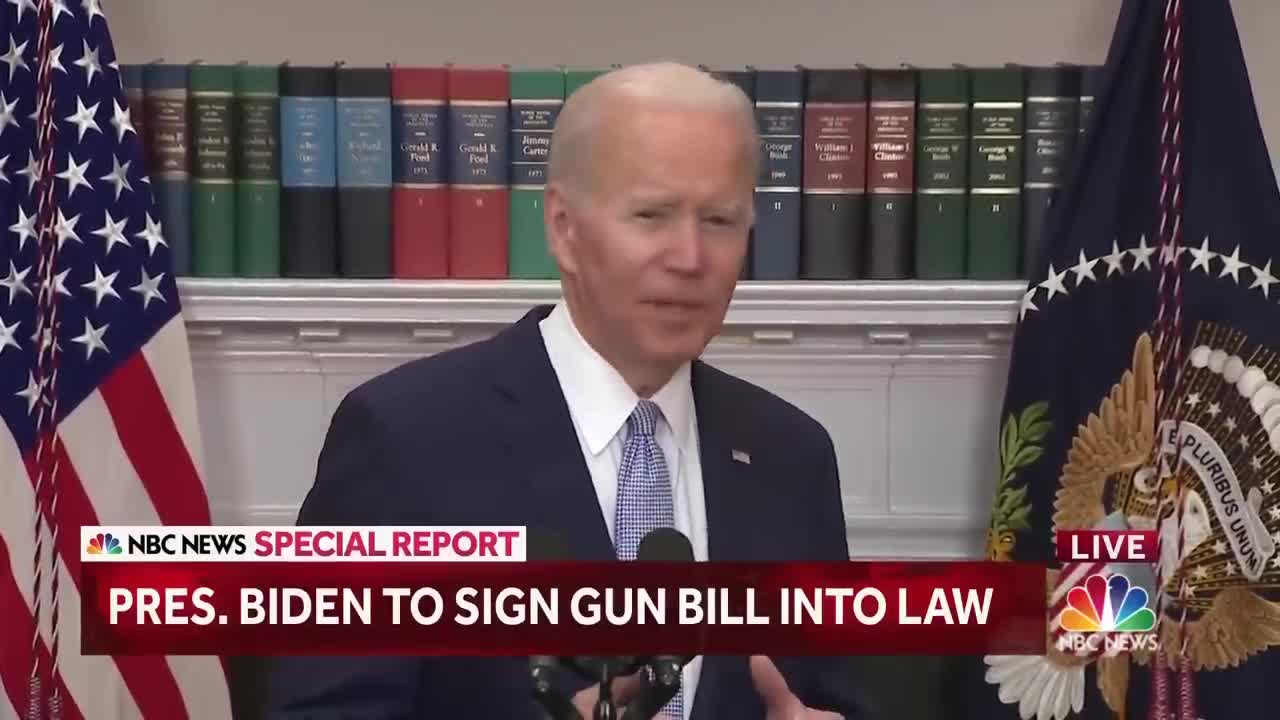 President Biden Signs Landmark Gun Legislation Into Law : 'Lives Will Be Saved'