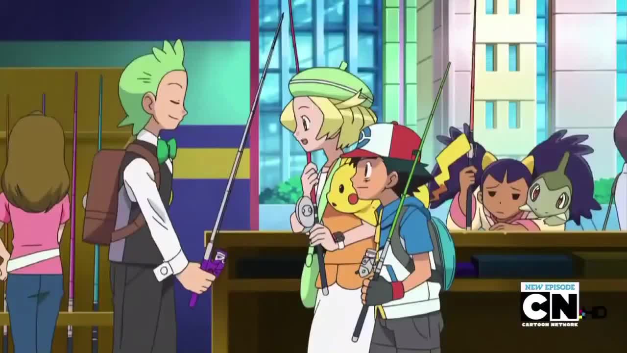 Best Wishes Cilan saying “hahaHA” and bragging about his custom fishing rod
