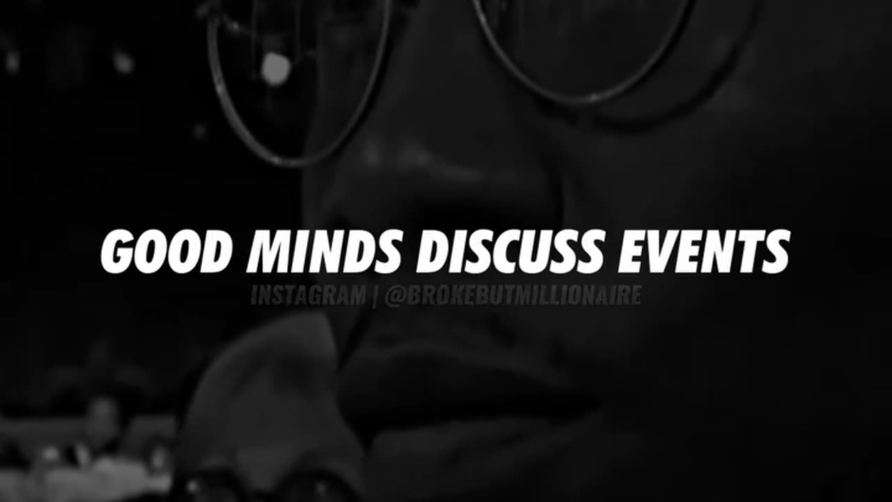 Good minds discuss ideas 👍