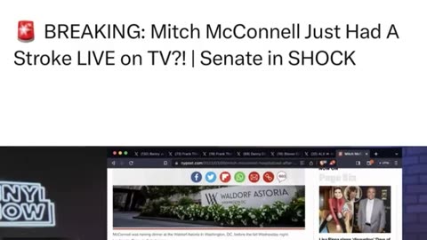 BREAKING: Mitch McConnell Just Had A Stroke LIVE on TV?! | Senate in SHOCK