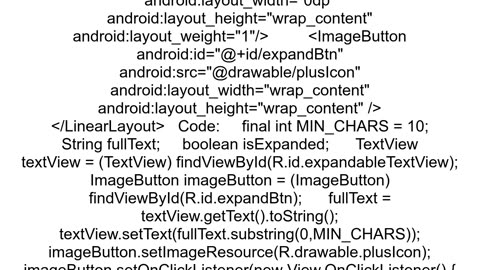 How to create dropdown text within a TextView Android