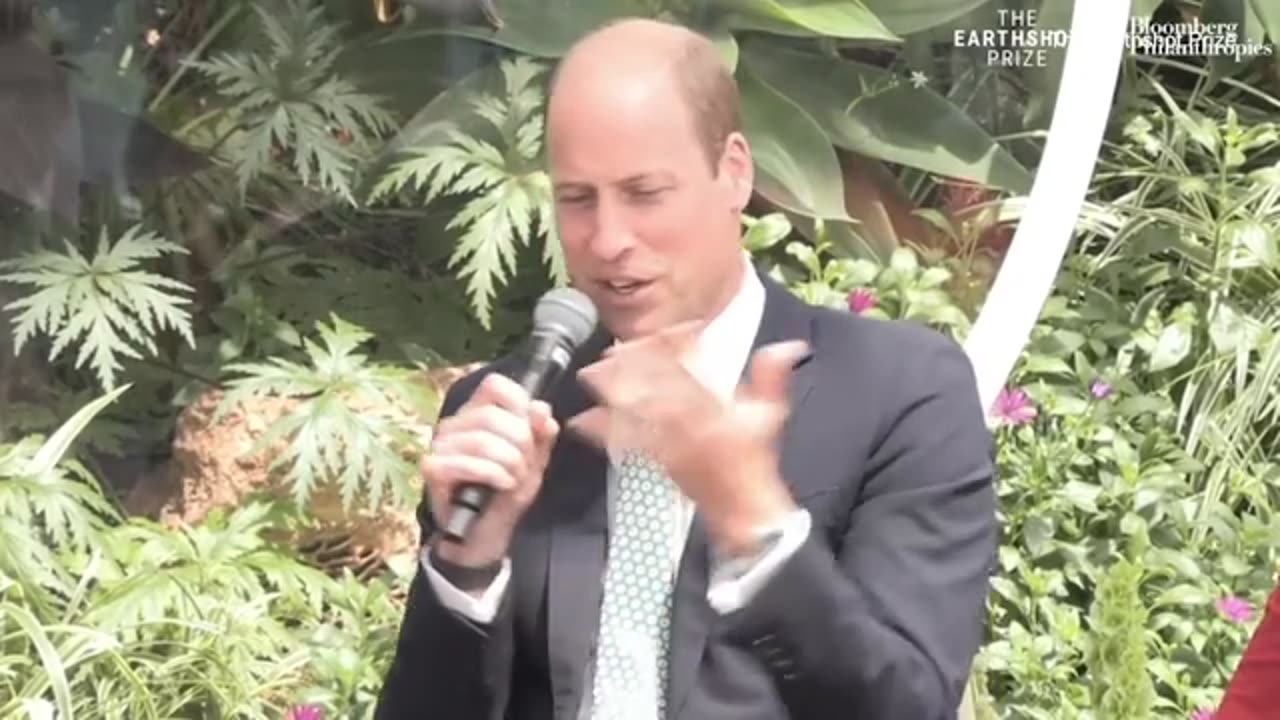 Sweet moment Hannah Waddingham makes Wills chuckle at climate event