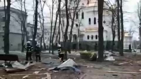 In Kharkov, building of the local police destroyed