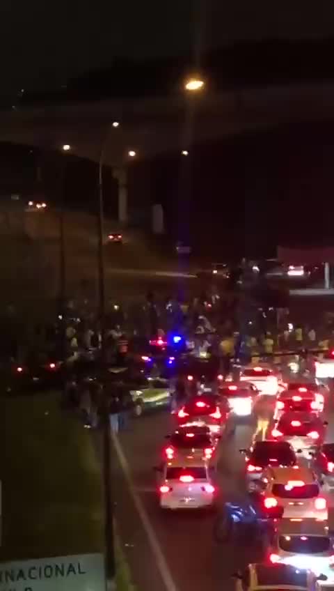 Brazilians block an airport in Sao Paulo (Protest against the rigged election)