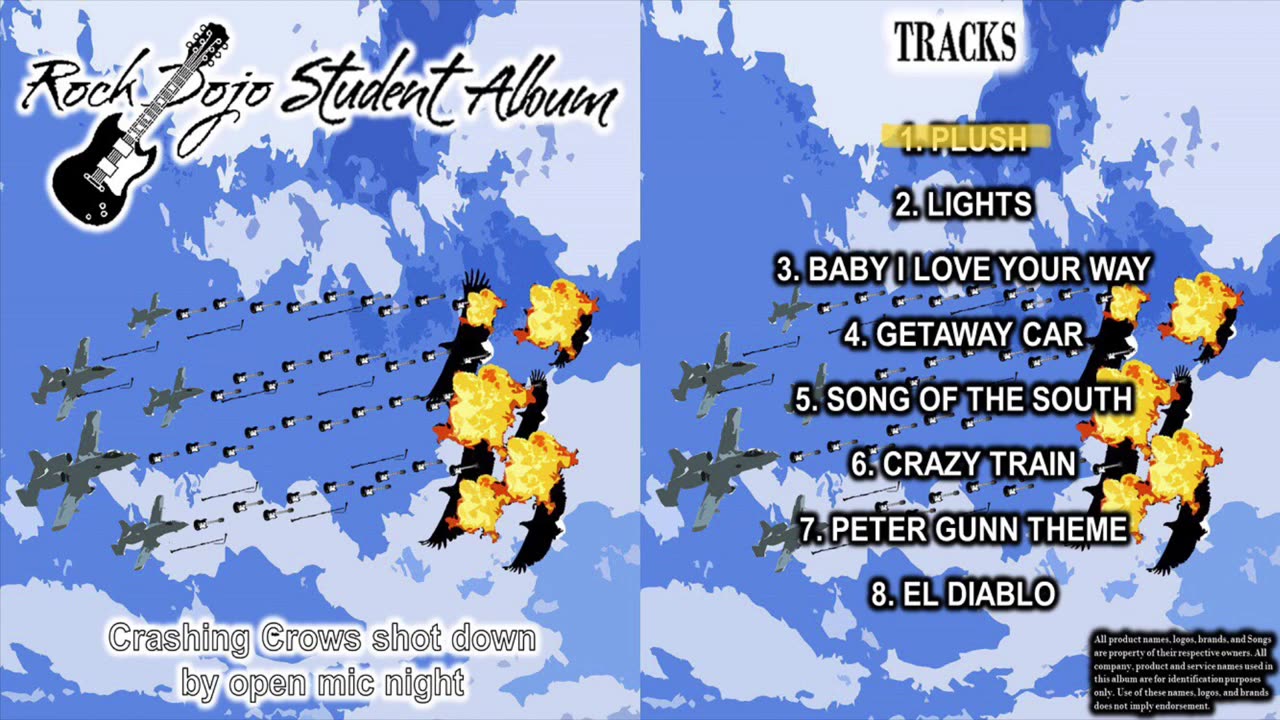 Rock Dojo Student Album #30 “Crows”: Plush (Stone Temple Pilot Cover) Track 1