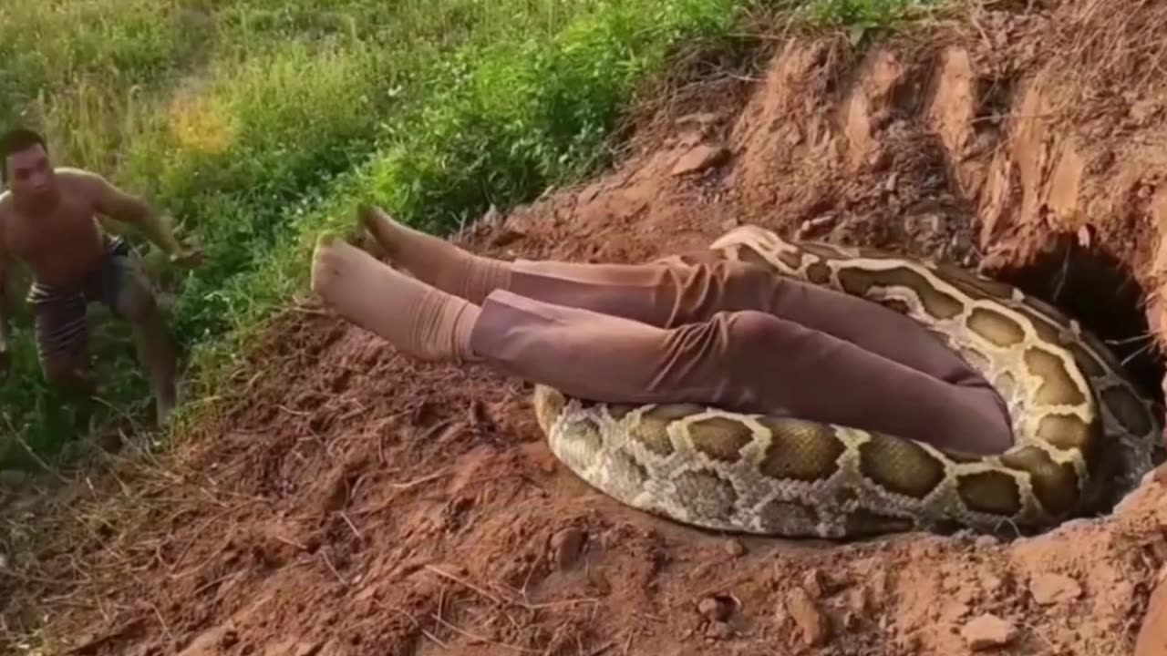 Shocking Footage of a Giant Python