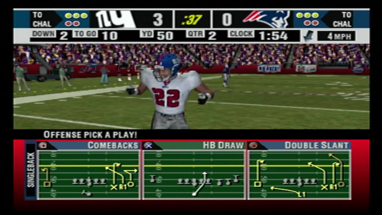 Madden NFL 2004 Franchise Year 1 Week 6 Giants At Patriots