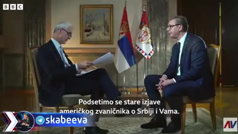 Serbian President Aleksandar Vučić responds to a BBC journalist's