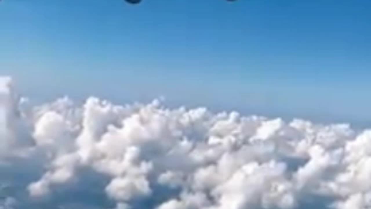 Flying over the clouds