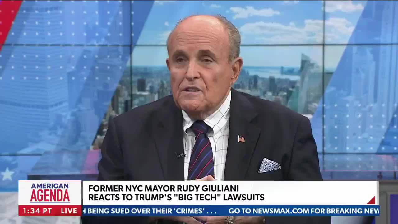 Rudy Giuliani Blasts Youtube, Facebook and Twitter Censorship
