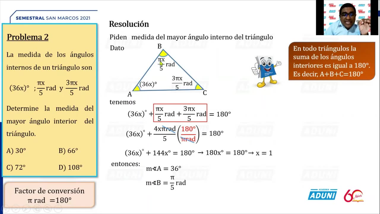 SEMESTRAL ADUNI 2021 | Semana 01 | Trigonometría S2