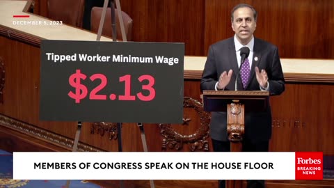 Raja Krishnamoorthi Decries Low Wages Of Tipped Workers