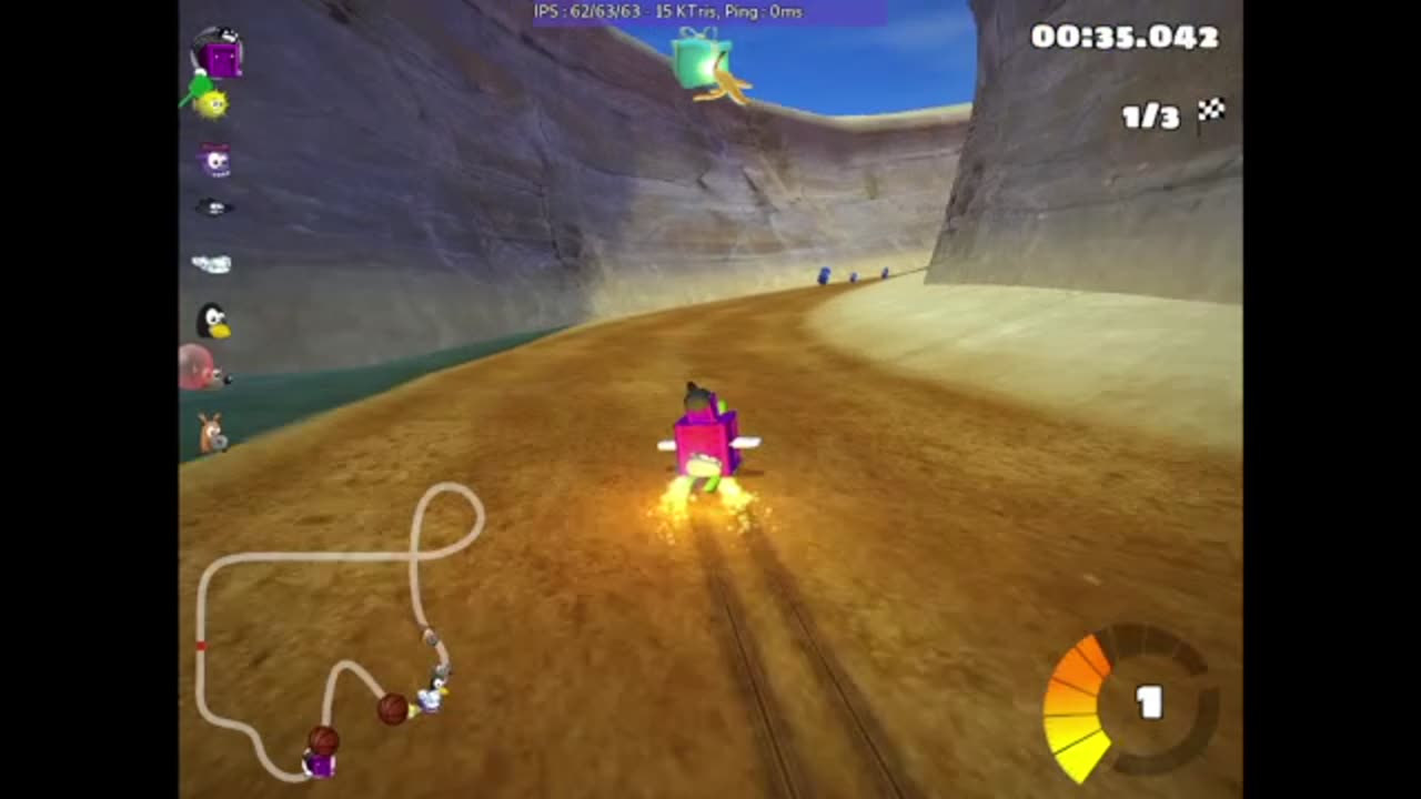 SuperTuxKart But Is A Purple Box On A Purple Box