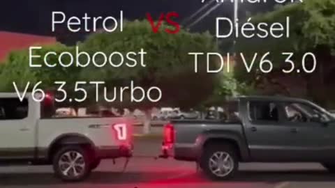 Truck power competition, take a look at which one is more powerful.