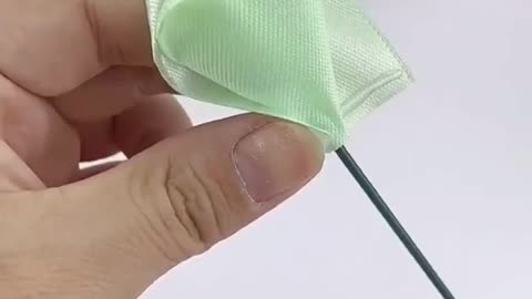 DIY ribbon rose flower #ribbon