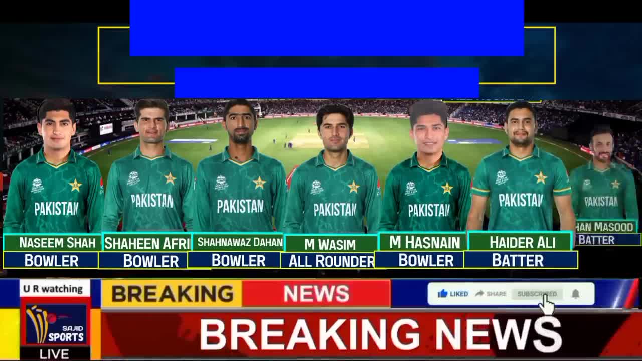 Pakistan Cricket Team 15 member Squad Vs England Series | Pakistan Squad For 7 T20 Series Vs England